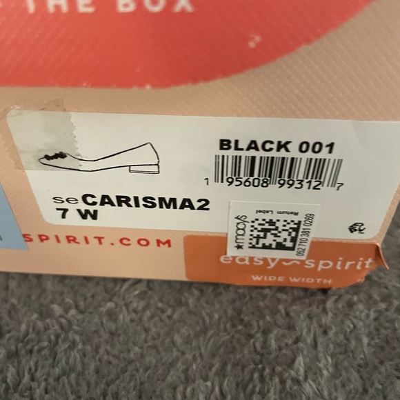 Easy Spirit Carisma2 Suede Black Flats Size 7W BNWT - Picture 4 of 4